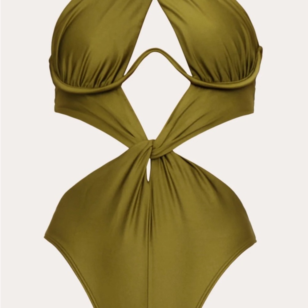 Andrea Iyamah Nayo Green One Piece Swimsuit